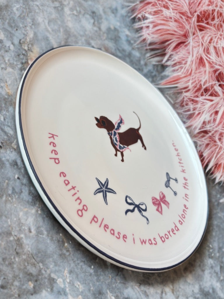 pretty bored pup plate