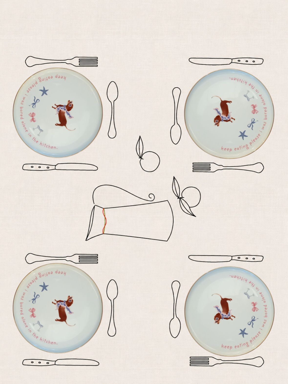 pretty bored pup plate