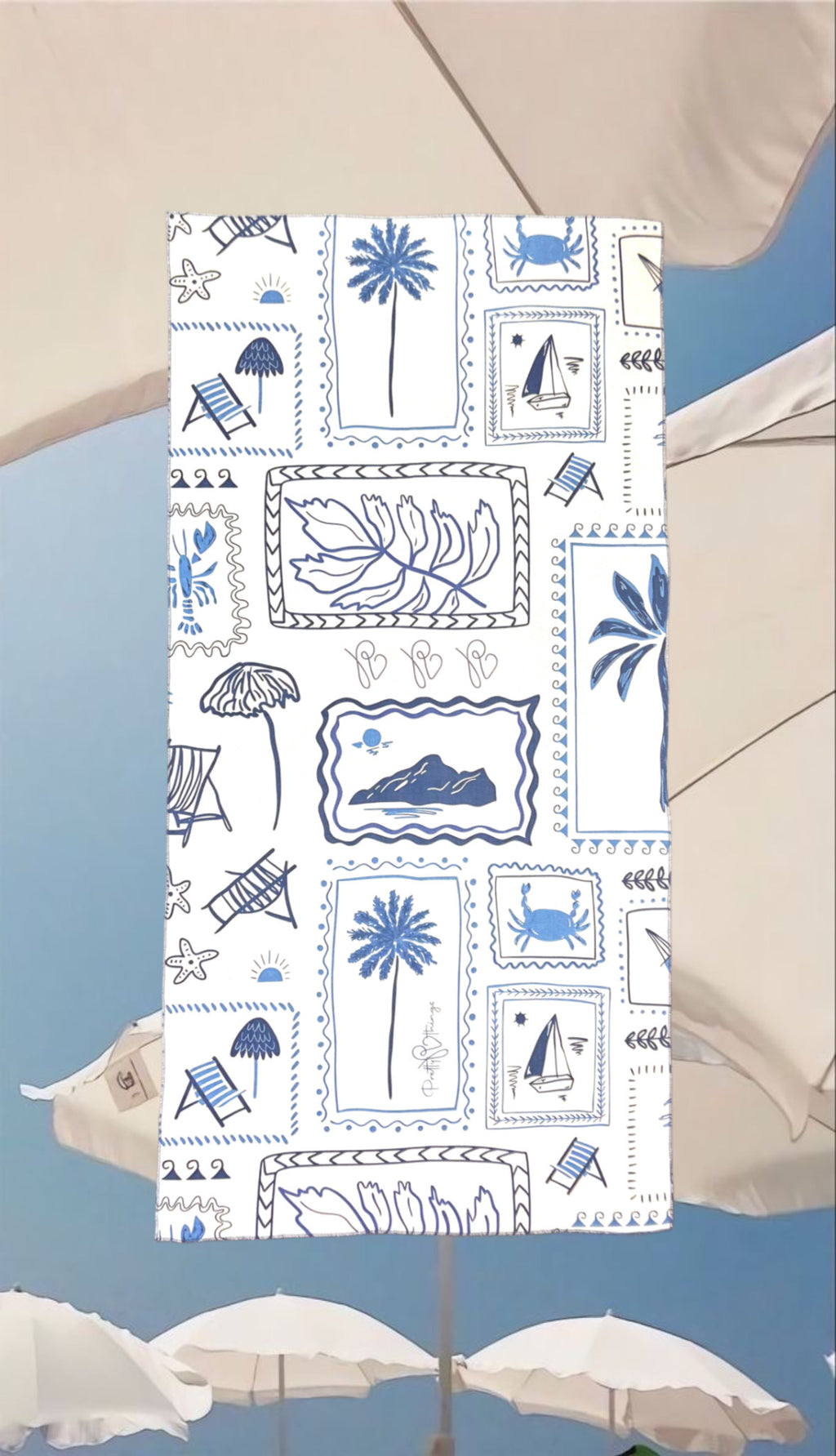 pretty coastal beach towel