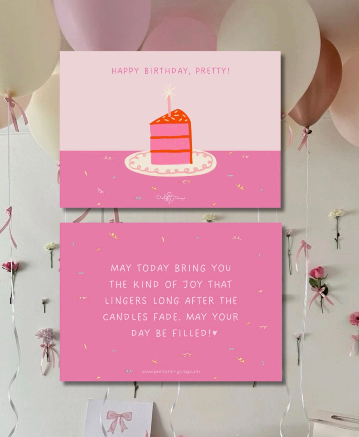 pretty birthday card