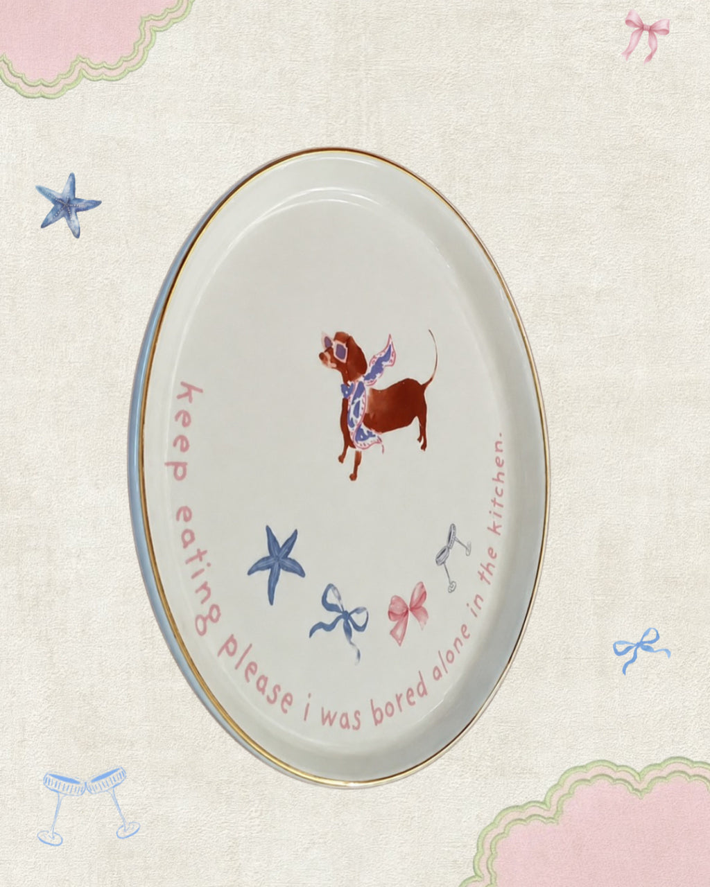 pretty bored pup plate