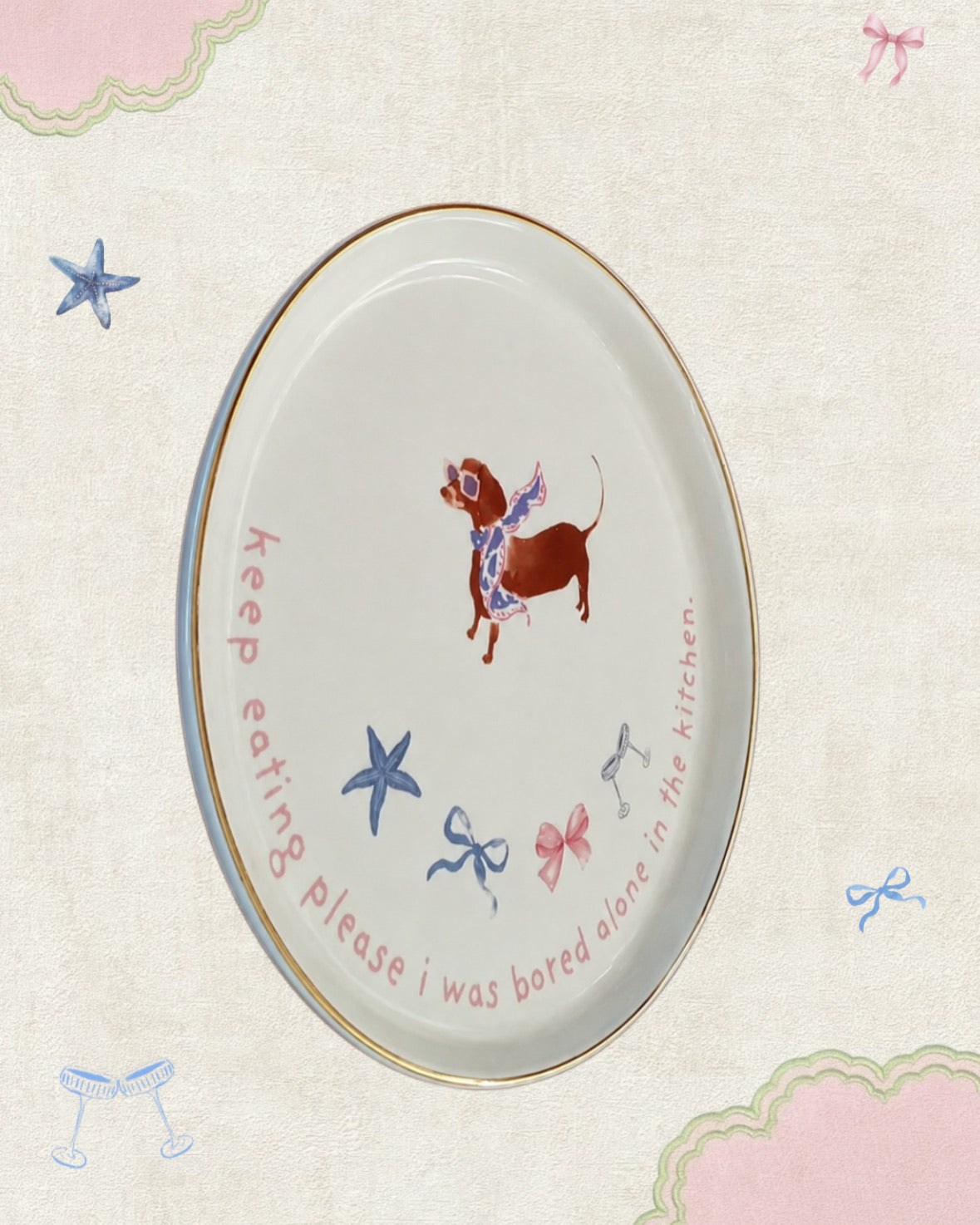 pretty bored pup plate