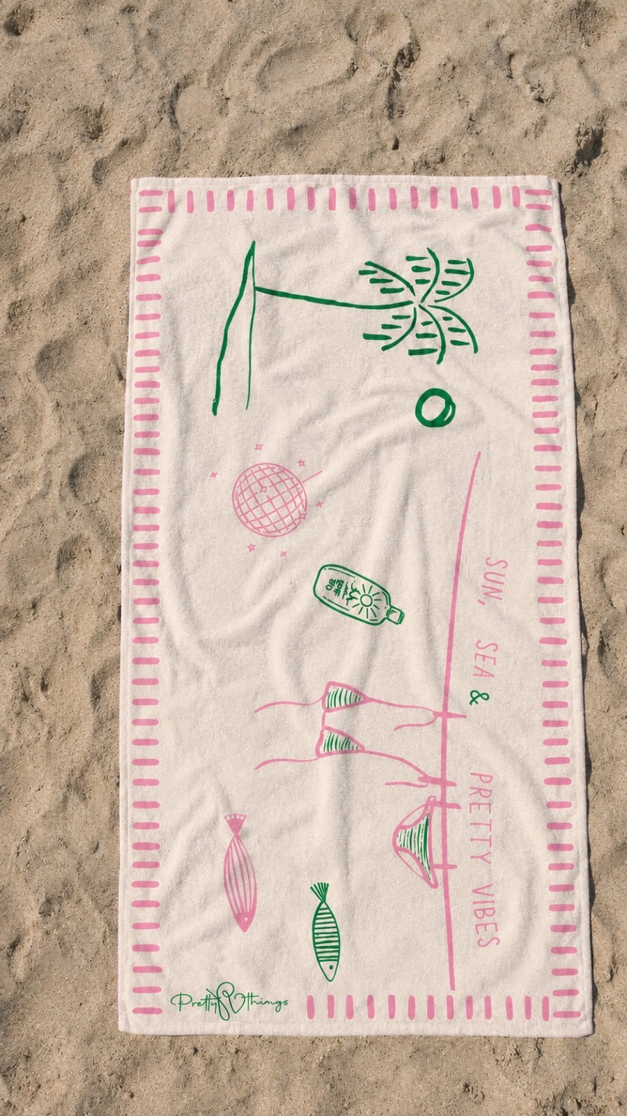 pretty vibes beach towel