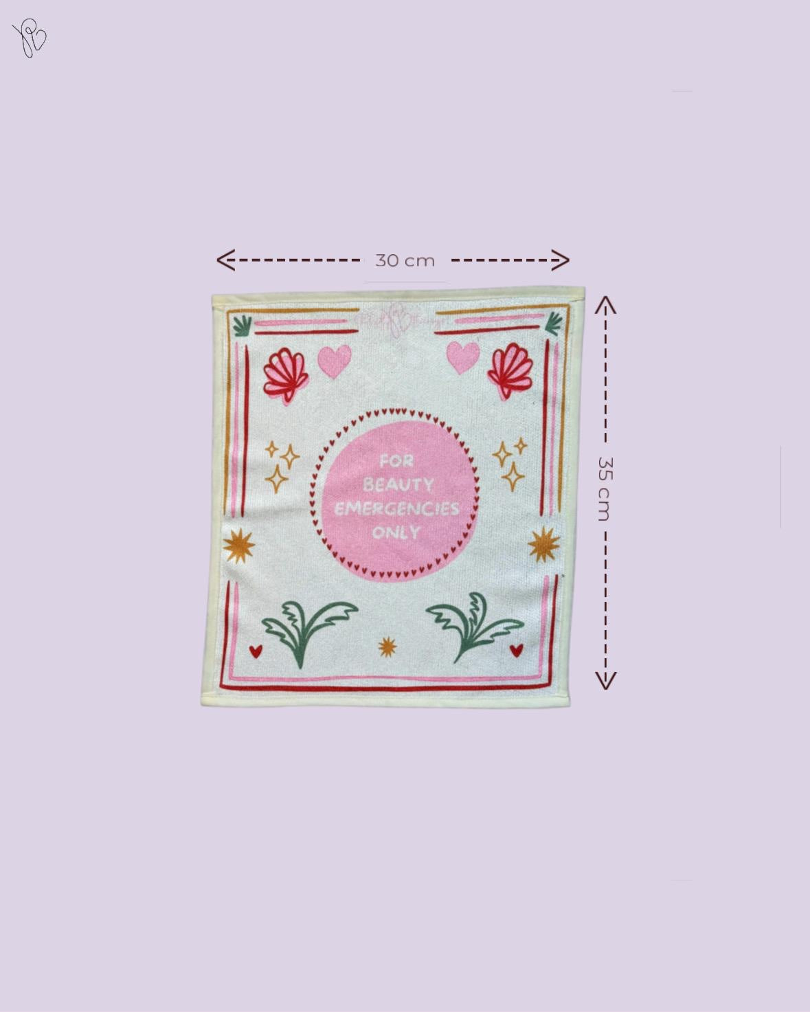pretty emergency face towel set