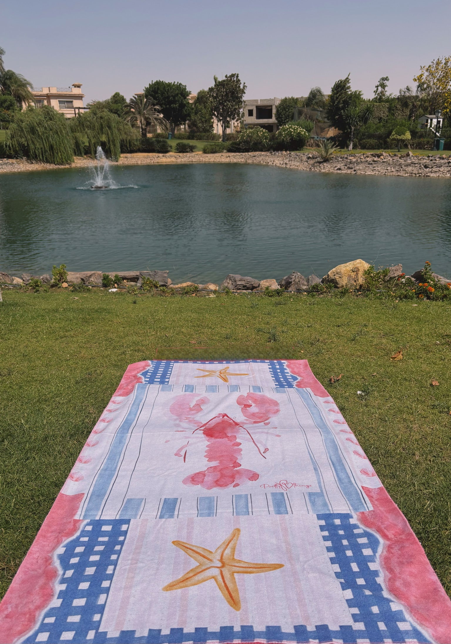 pretty claws beach towel