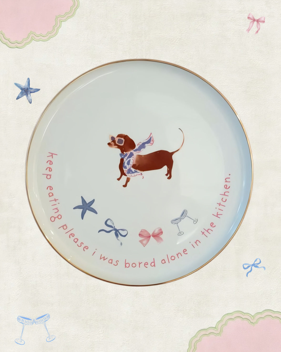 pretty bored pup plate