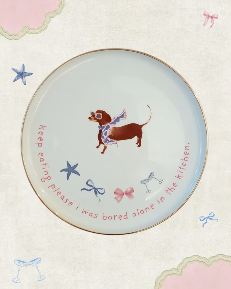 pretty bored pup plate