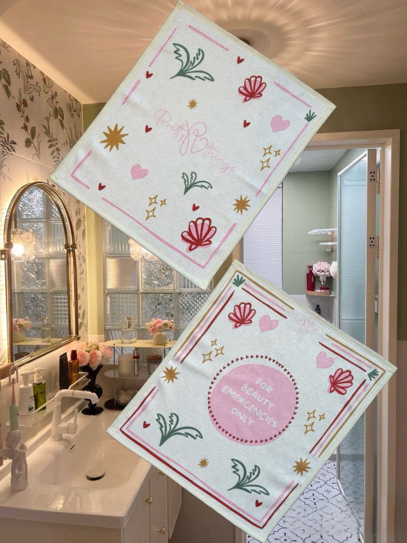 pretty emergency face towel set