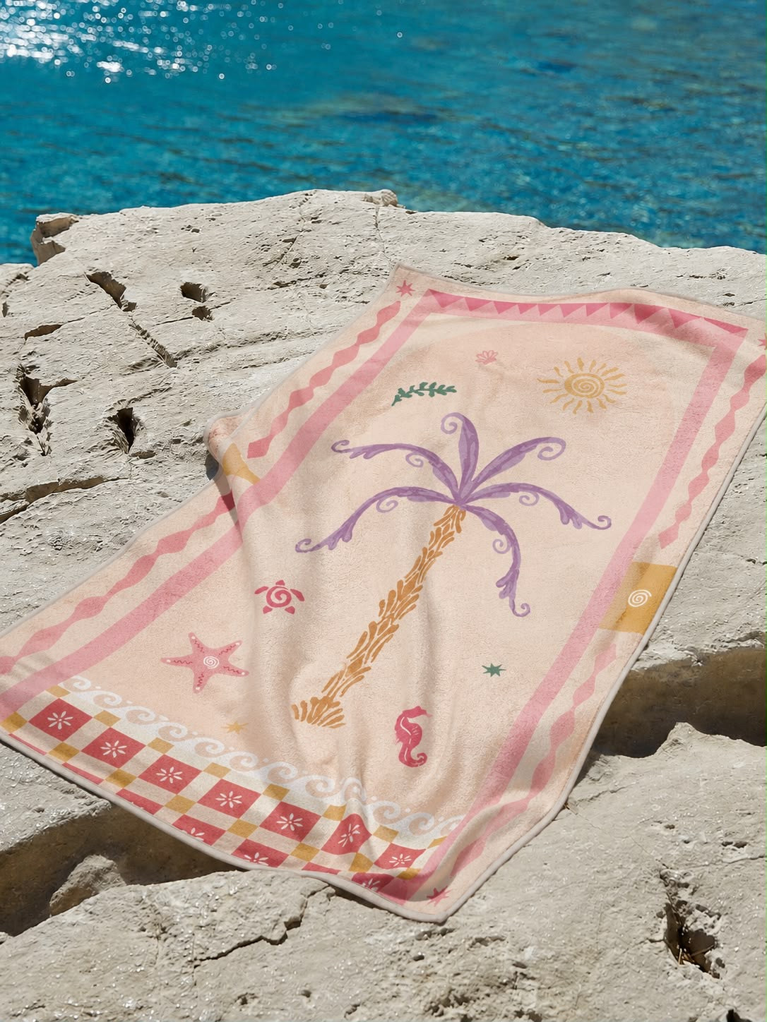 pretty palm beach towel