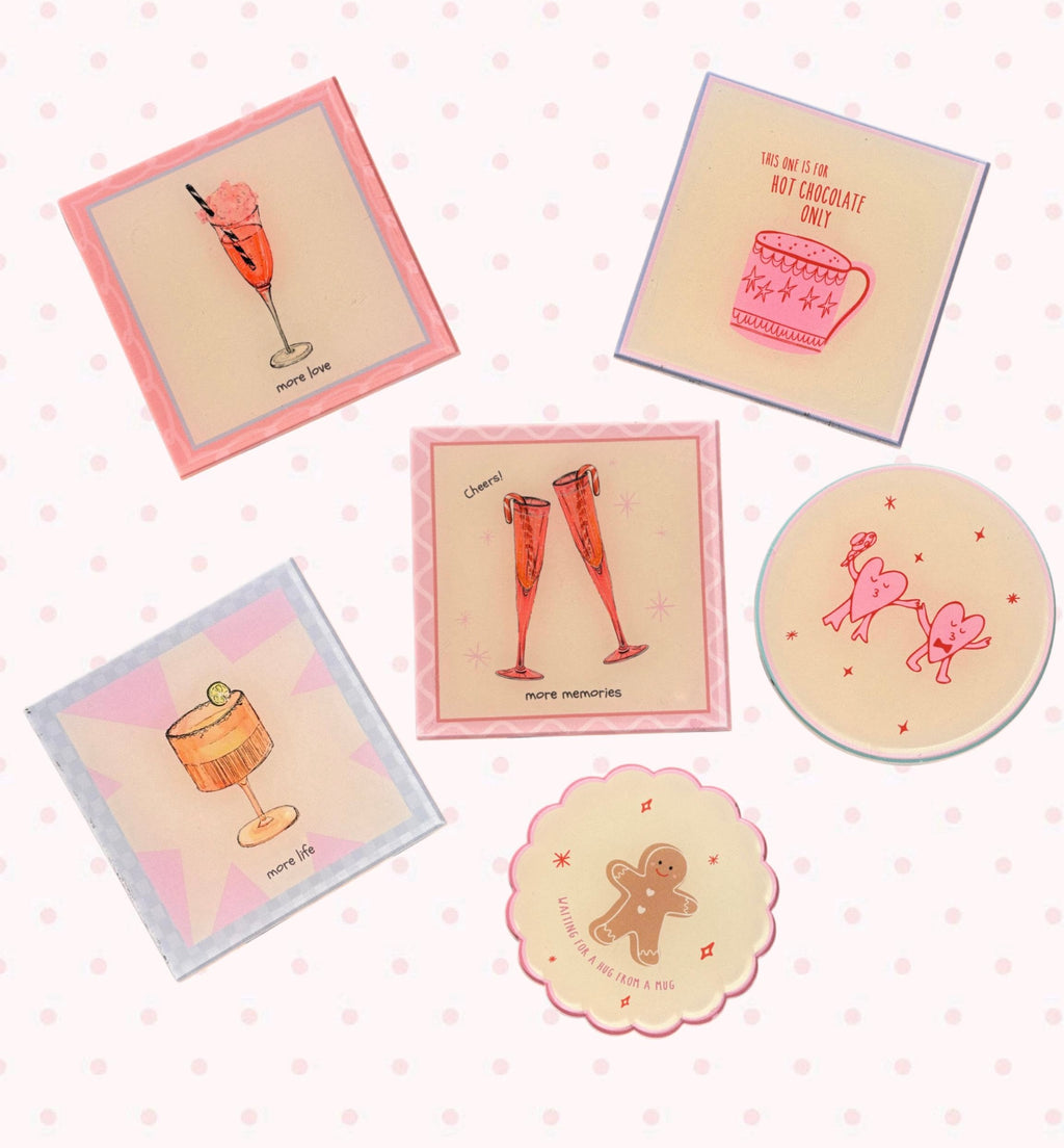 create your own pretty coaster set