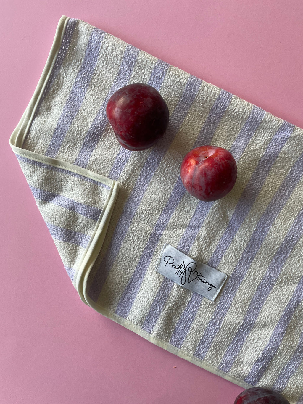 pretty striped kitchen towel set