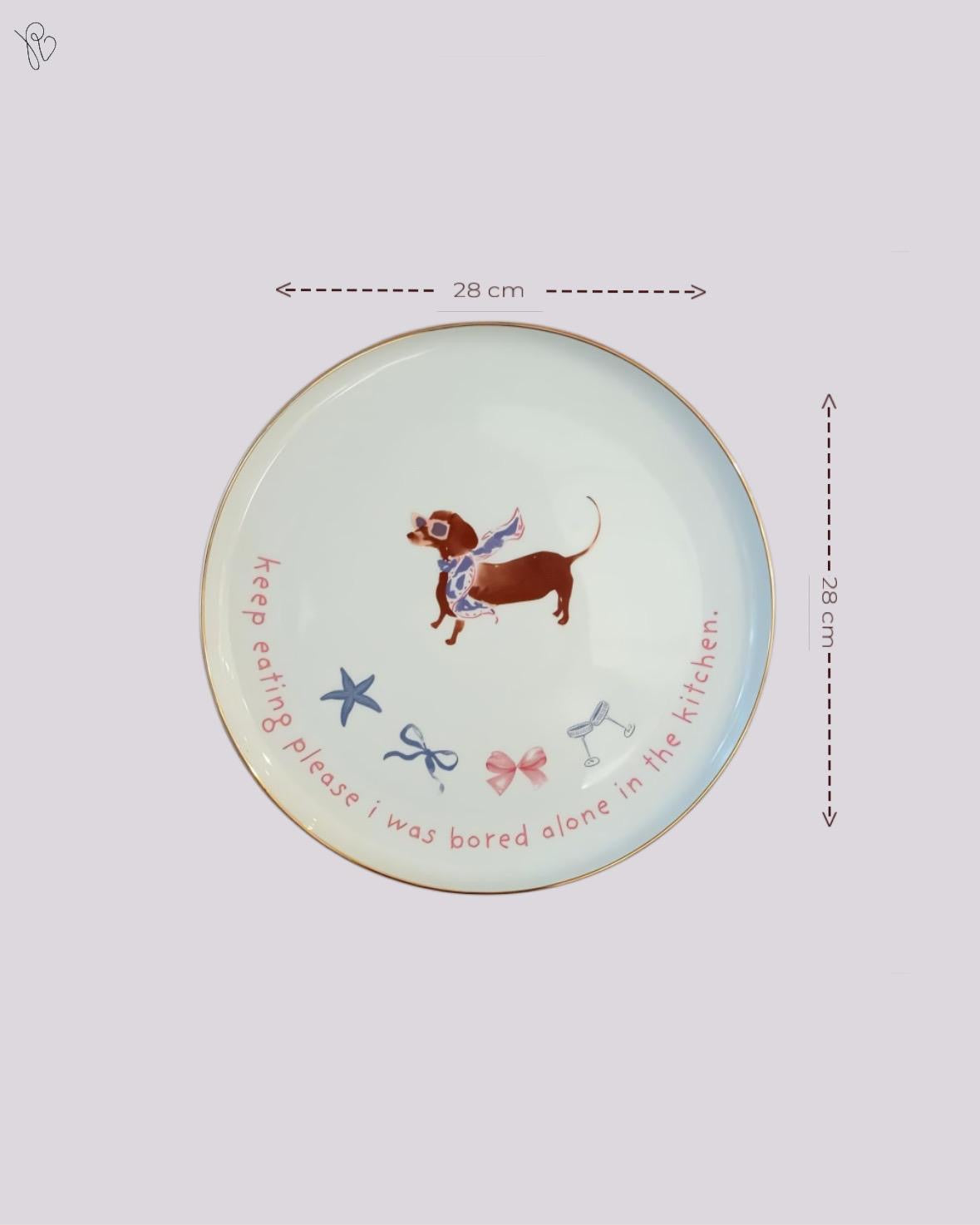 pretty bored pup plate