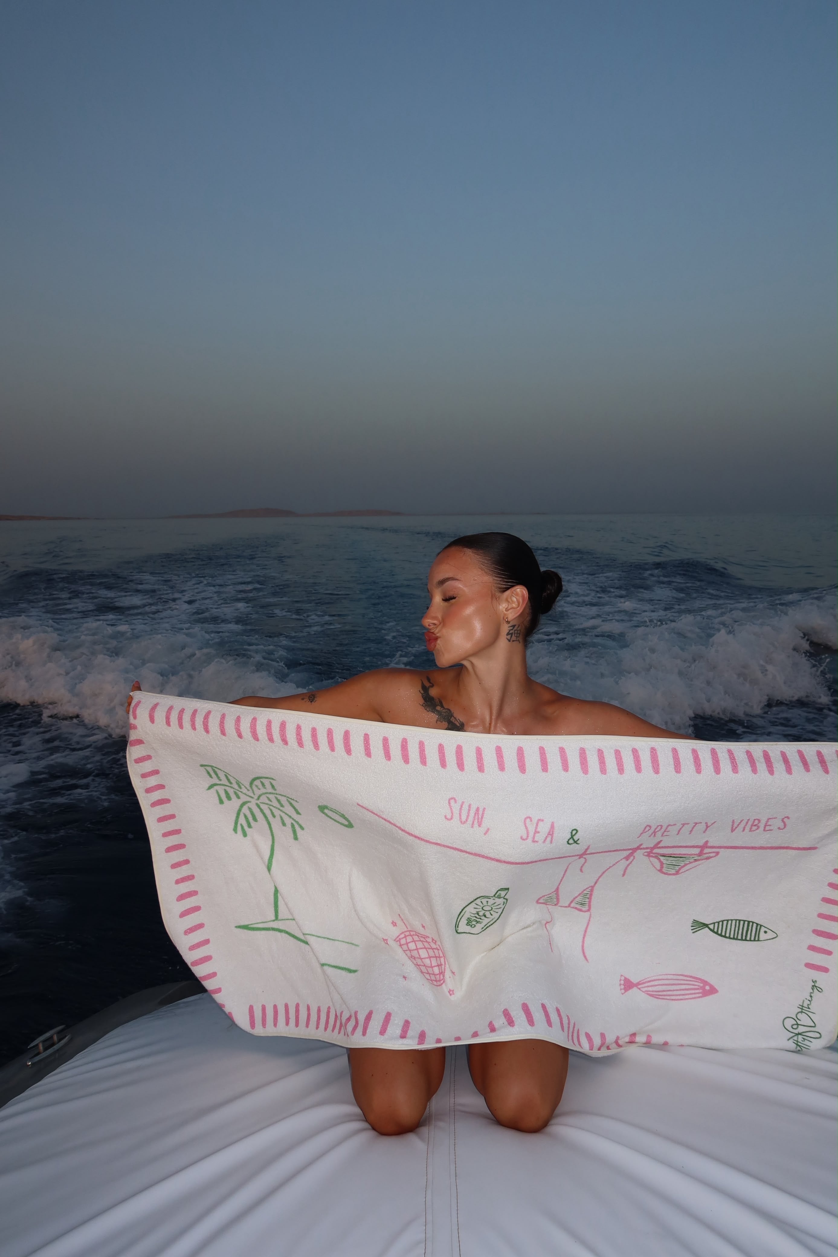 pretty vibes beach towel
