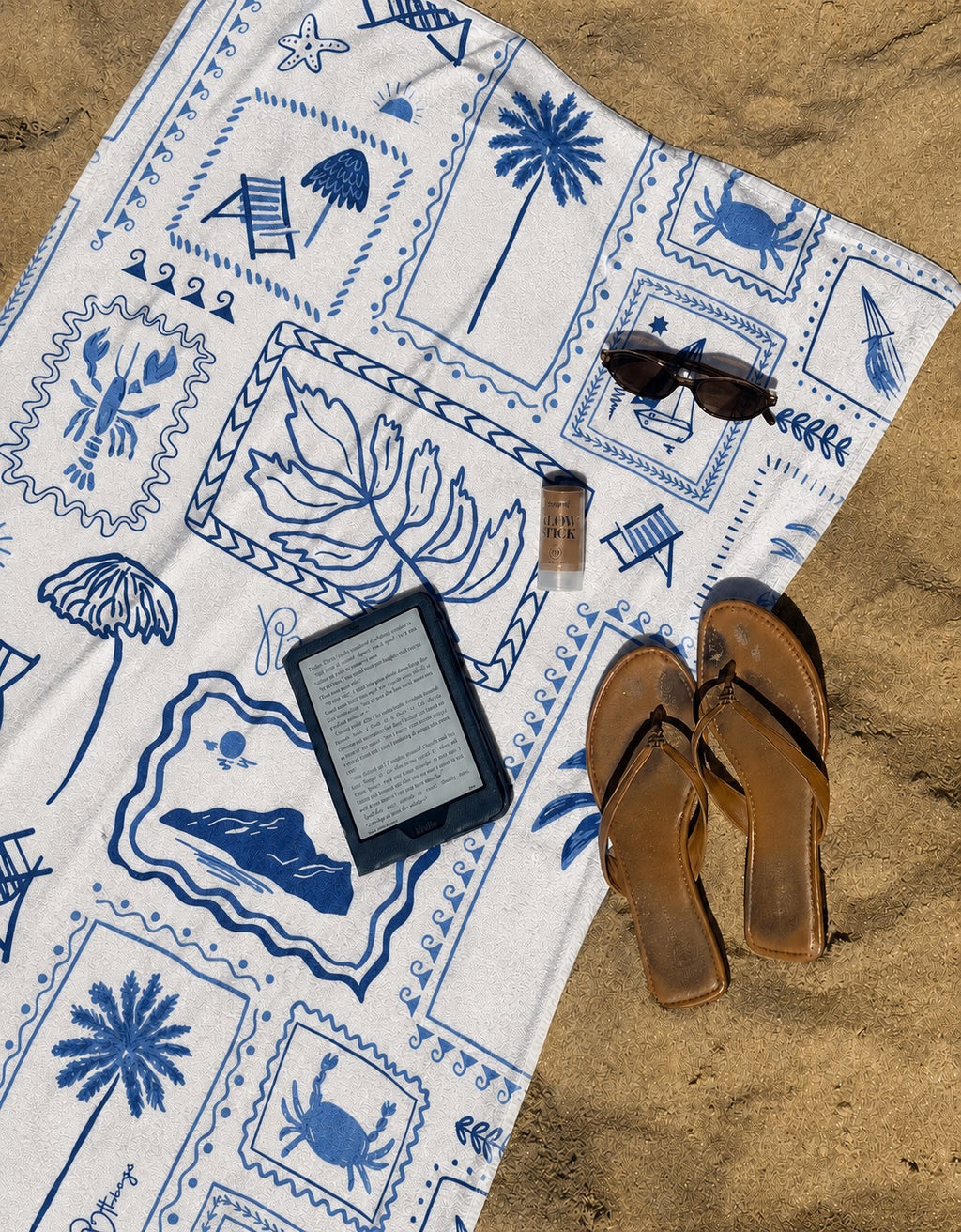 pretty coastal beach towel