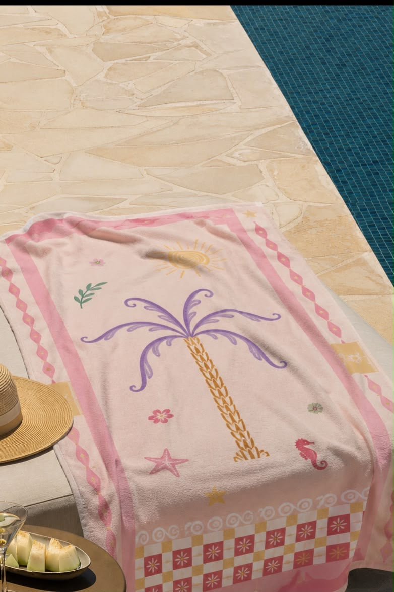 pretty palm beach towel