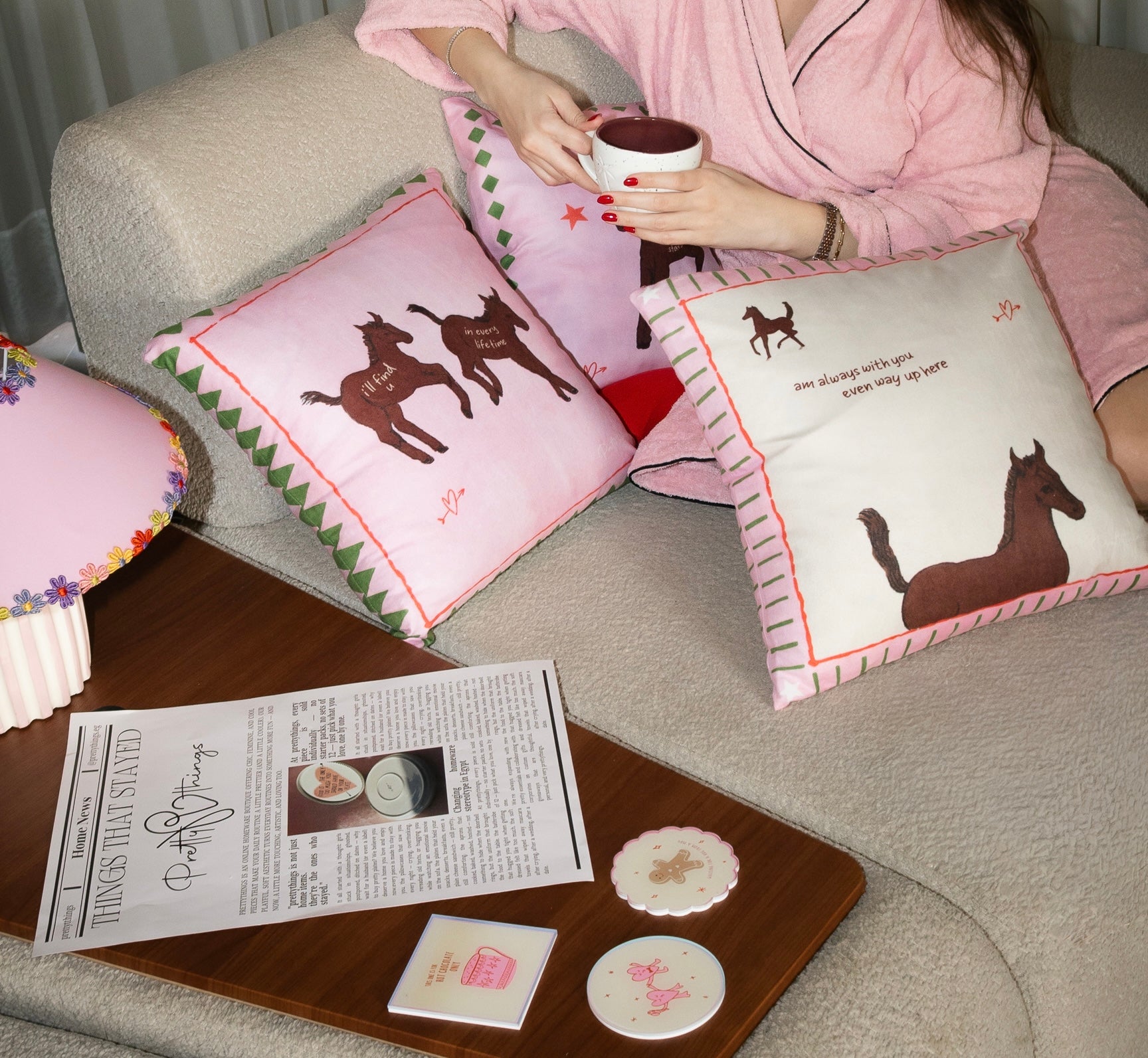 pretty horse cushion covers