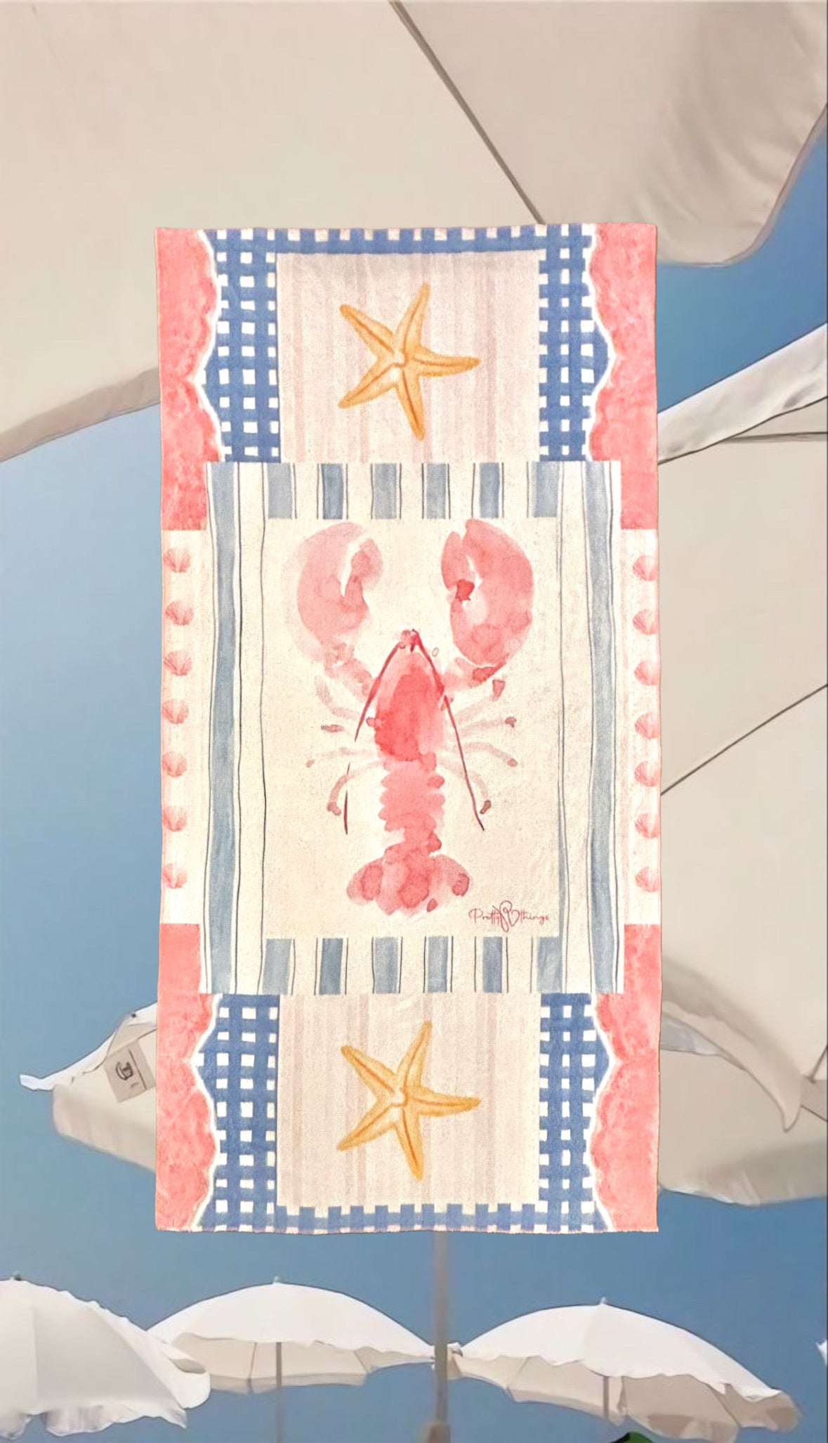 pretty claws beach towel
