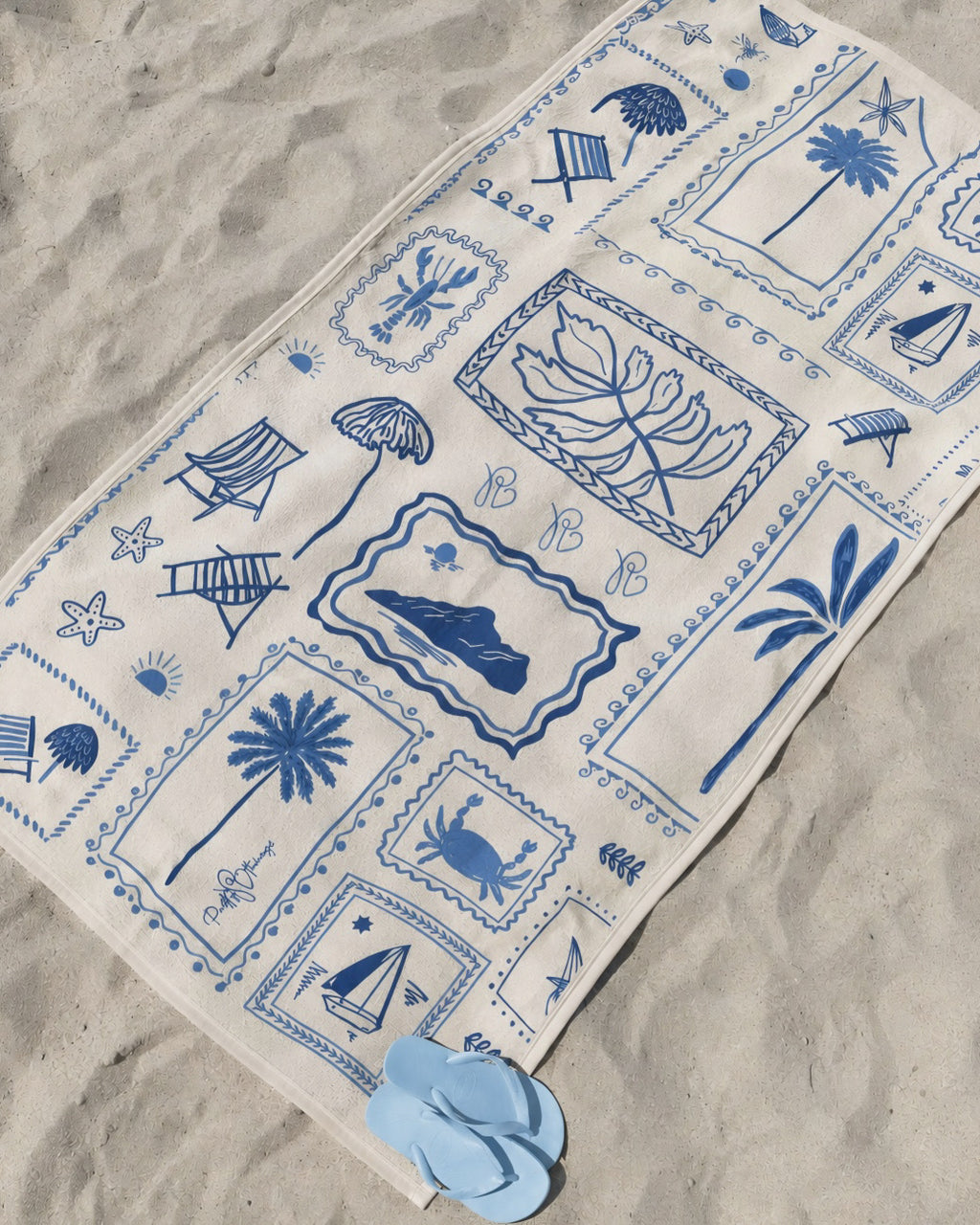 pretty coastal beach towel