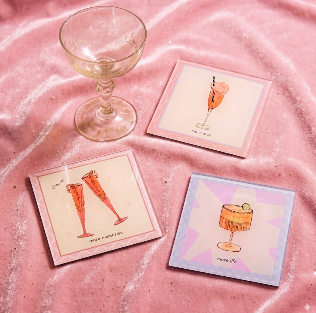 pretty more coaster set