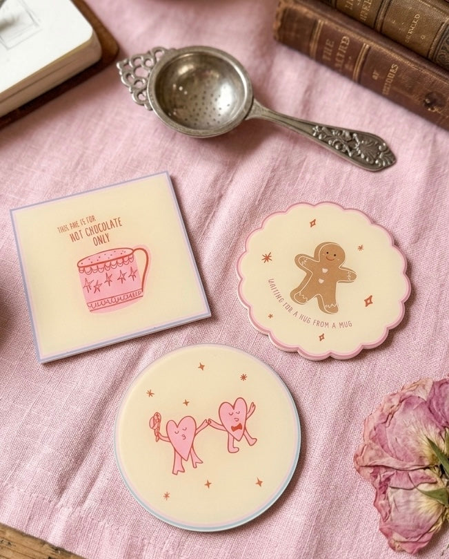pretty warm coaster set