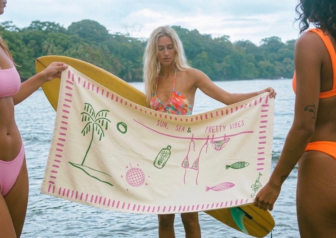pretty vibes beach towel