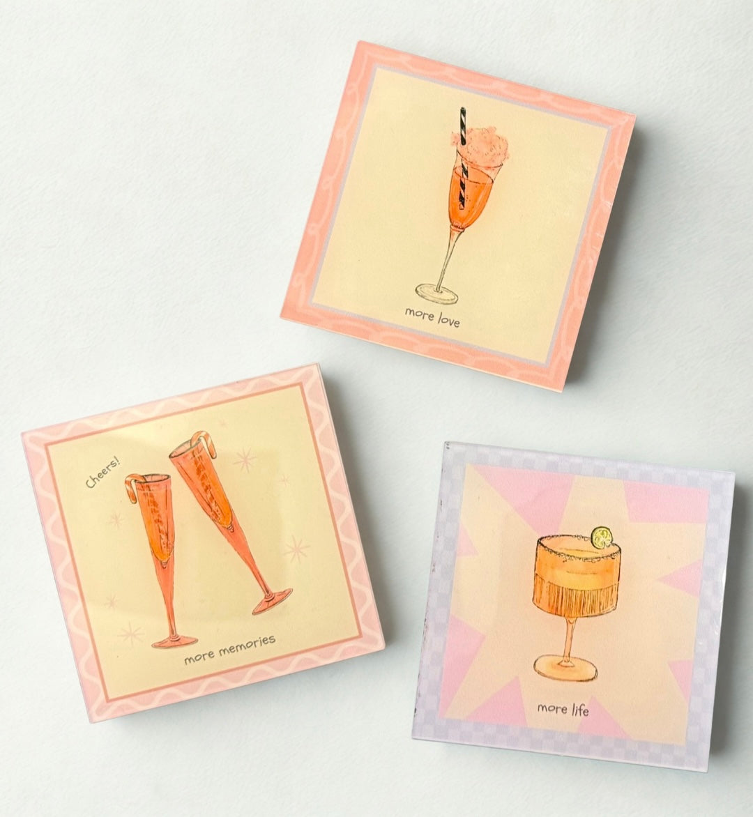 pretty more coaster set