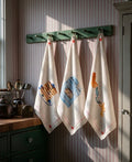 pretty blue kitchen towel set