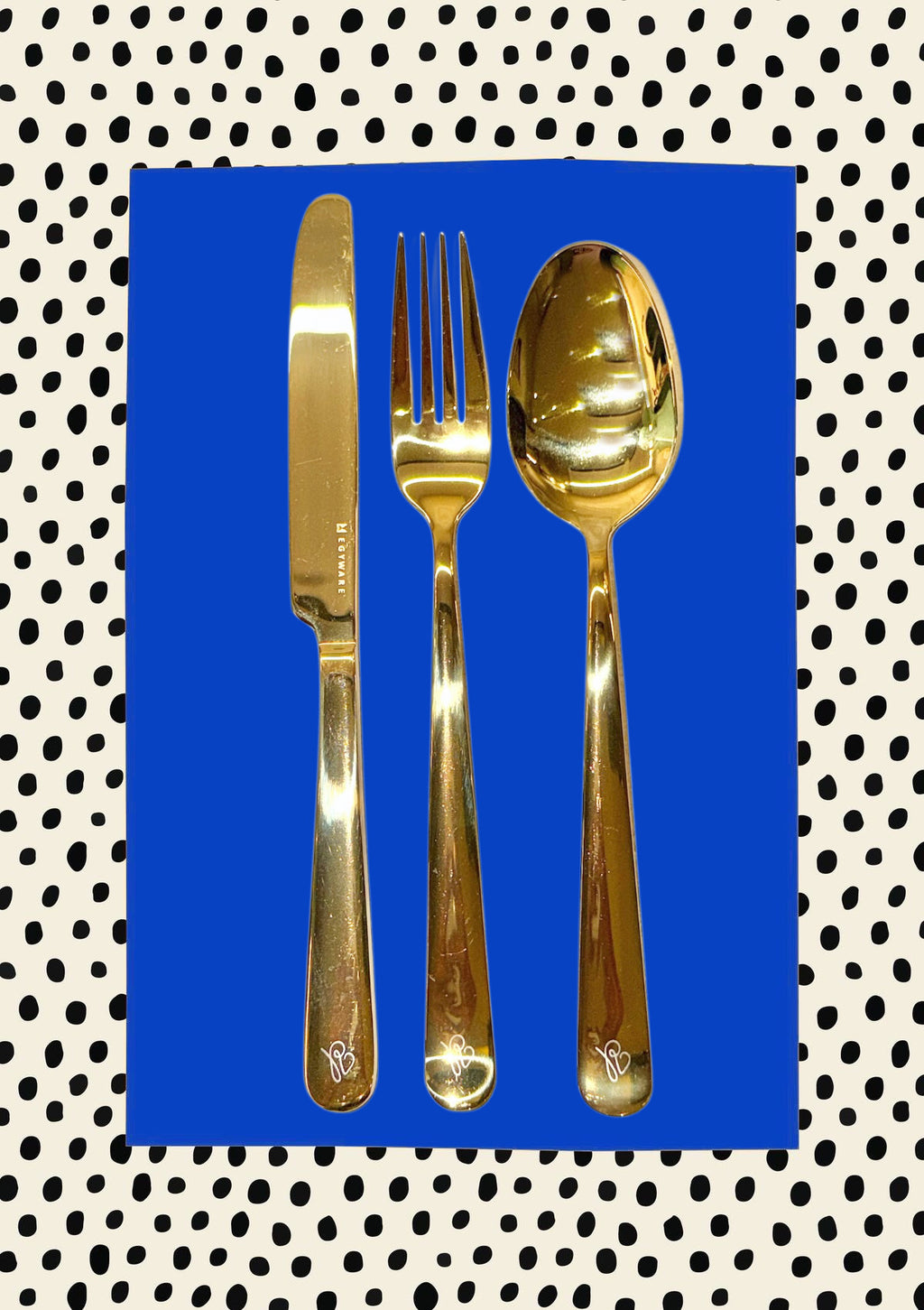 pretty gold cutlery set
