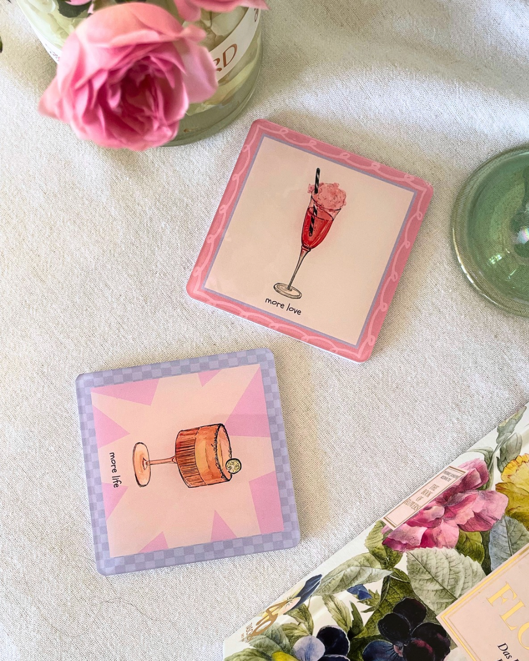 pretty more coaster set