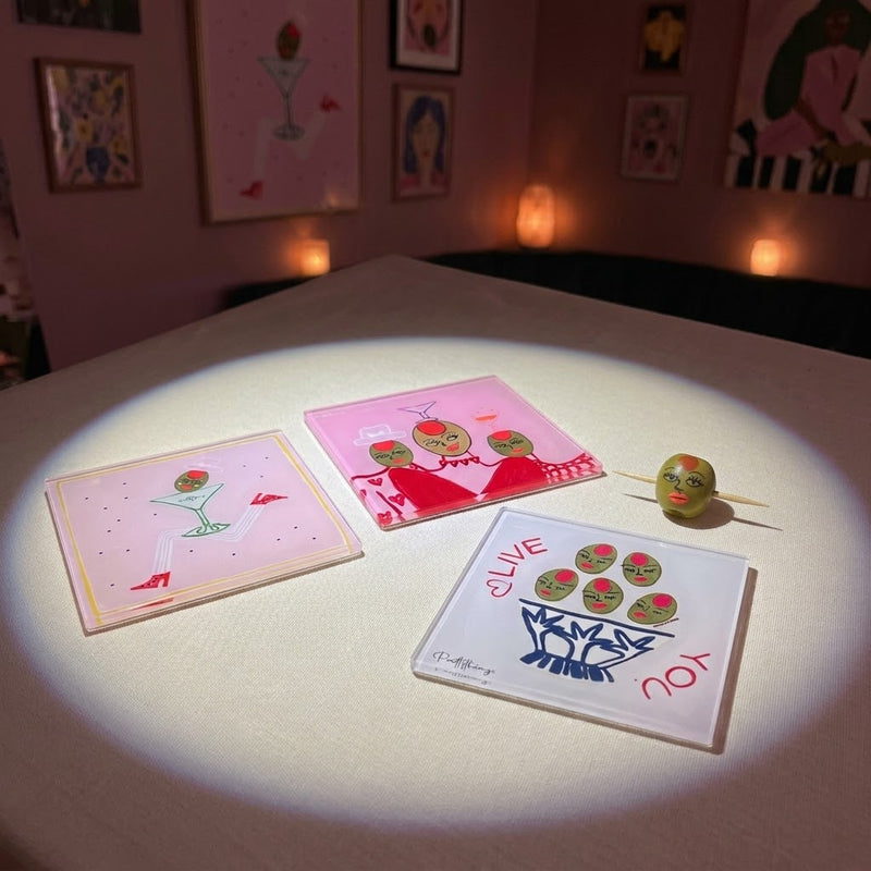 pretty olivia coaster set