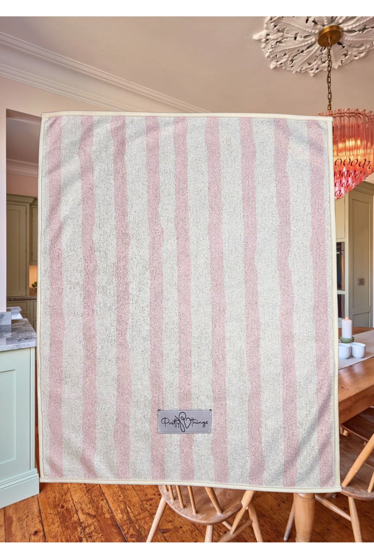 pretty striped kitchen towel set
