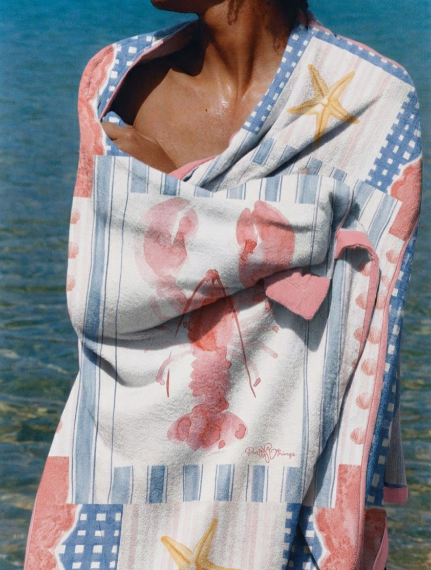pretty claws beach towel
