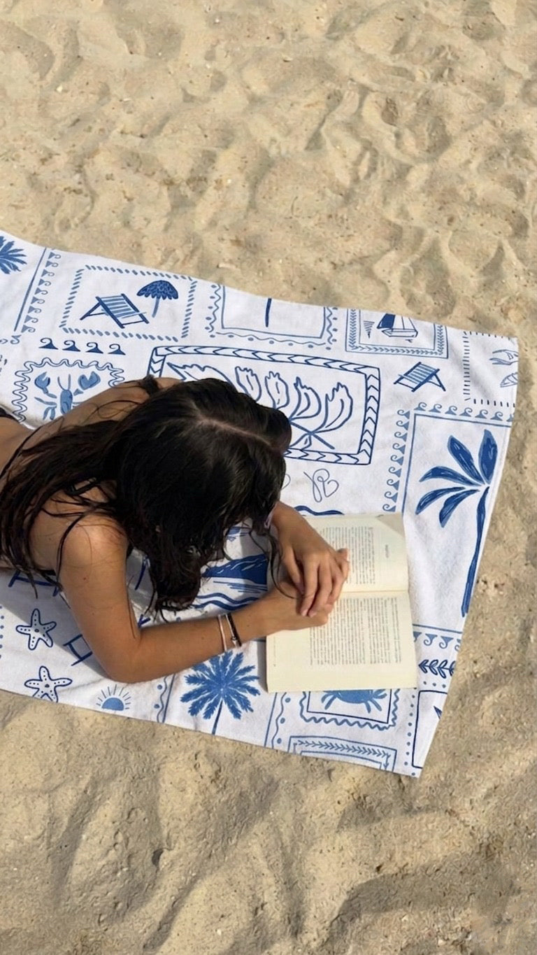 pretty coastal beach towel