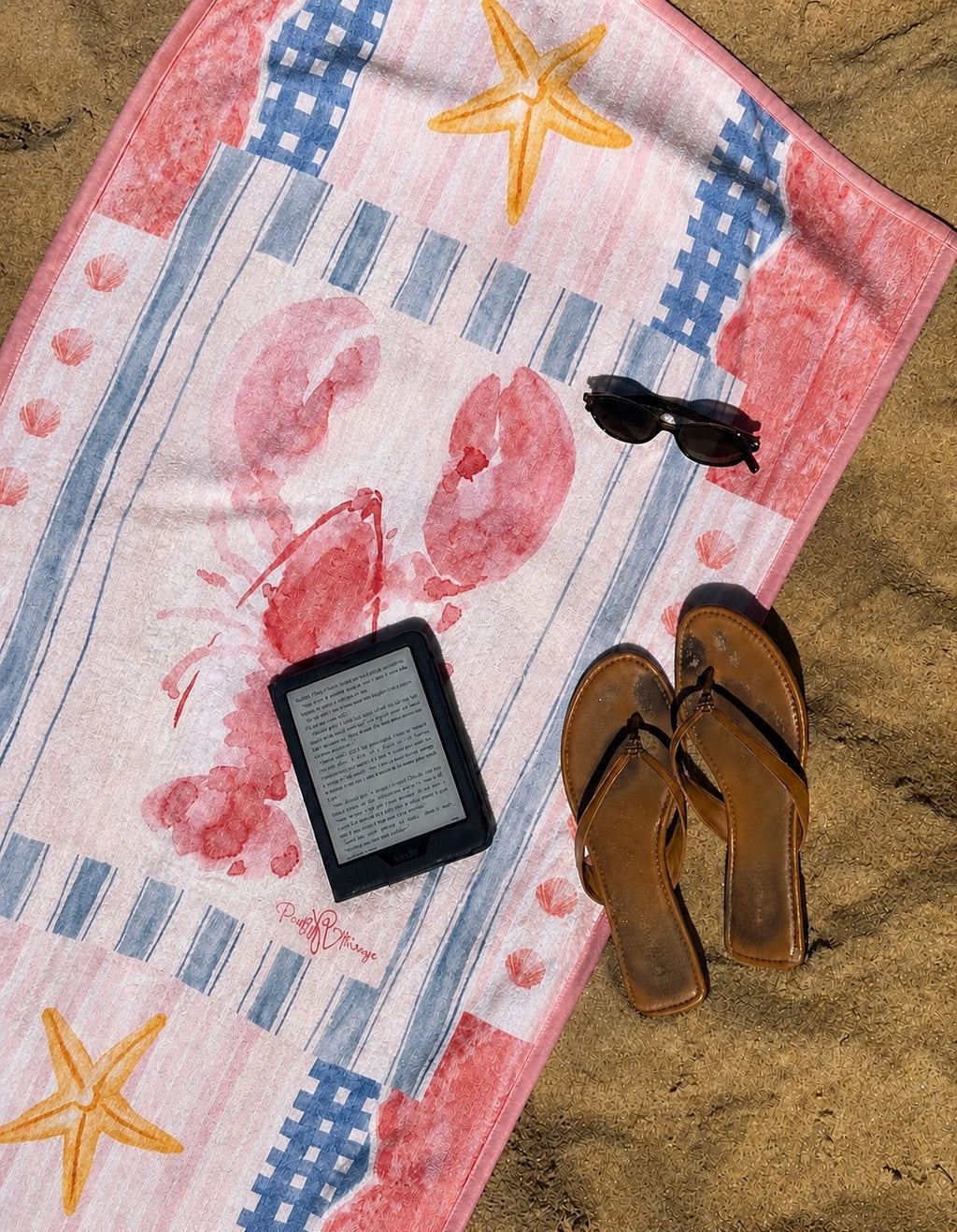 pretty claws beach towel