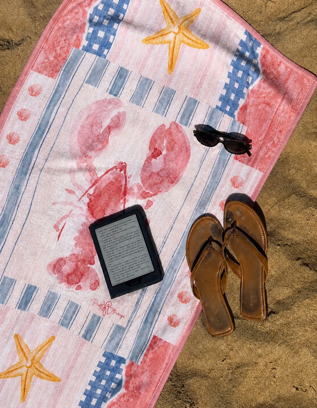 pretty claws beach towel