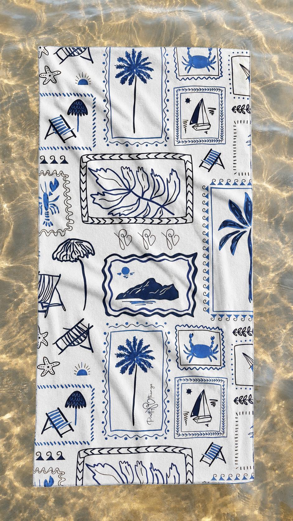 pretty coastal beach towel