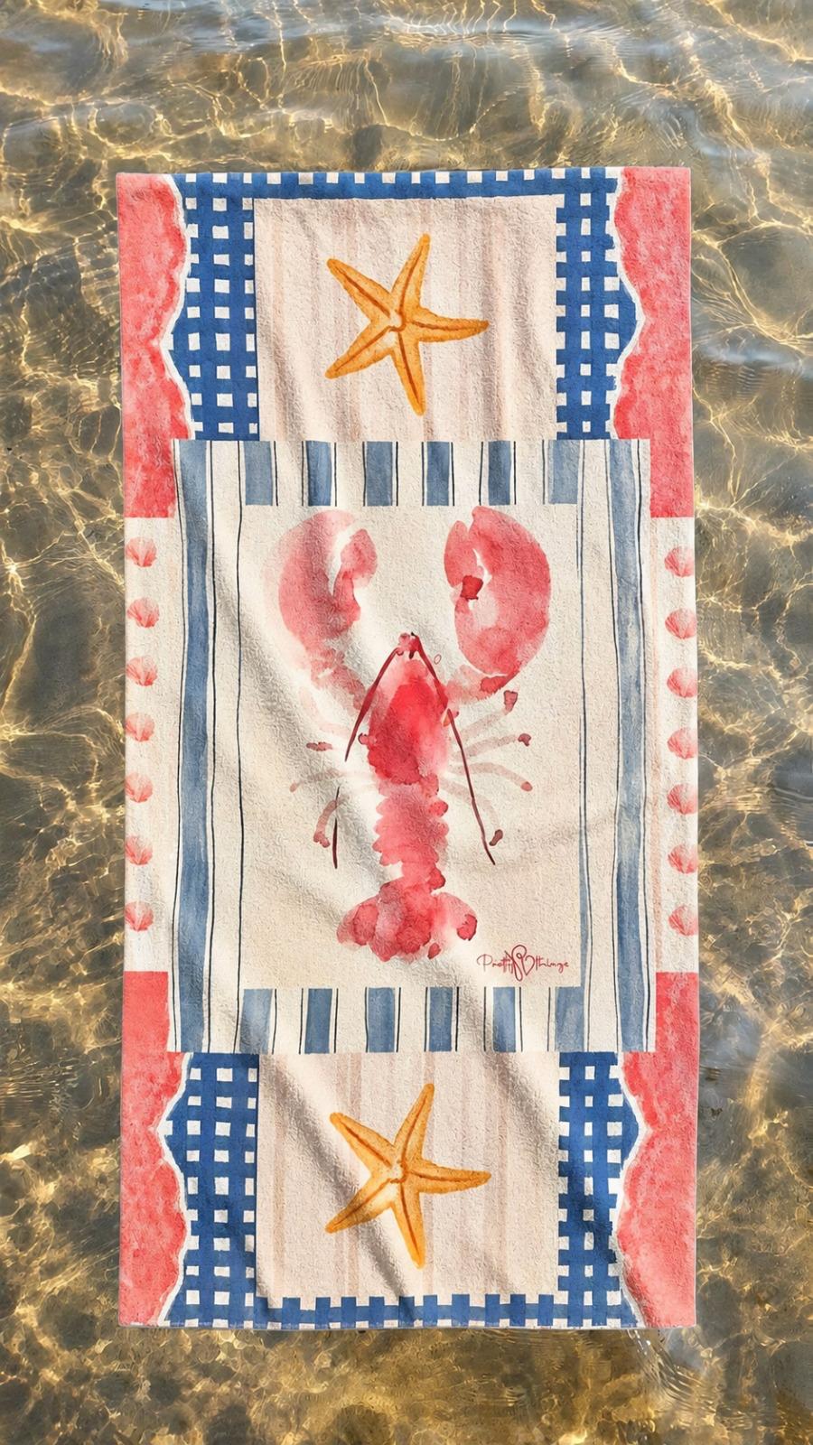 pretty claws beach towel