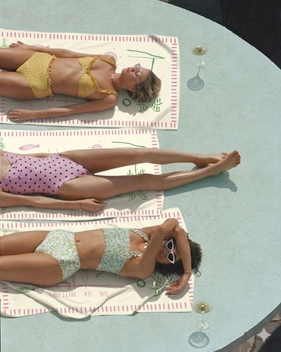 pretty vibes beach towel