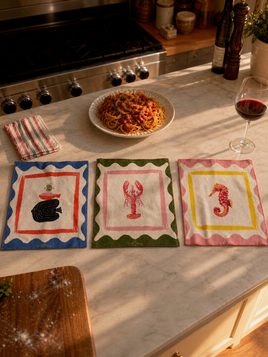 pretty kitchen towel set