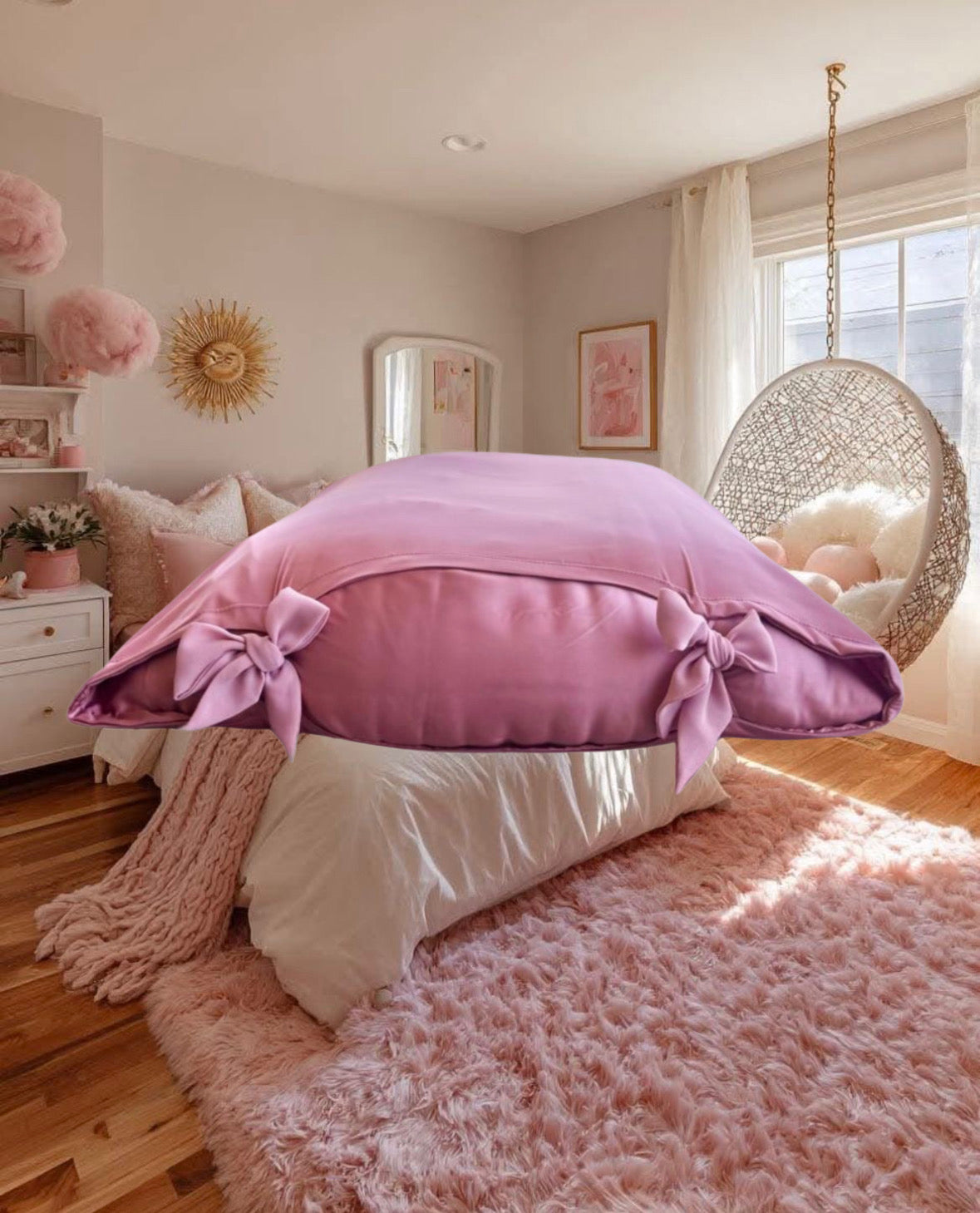 pretty silk pillowcase