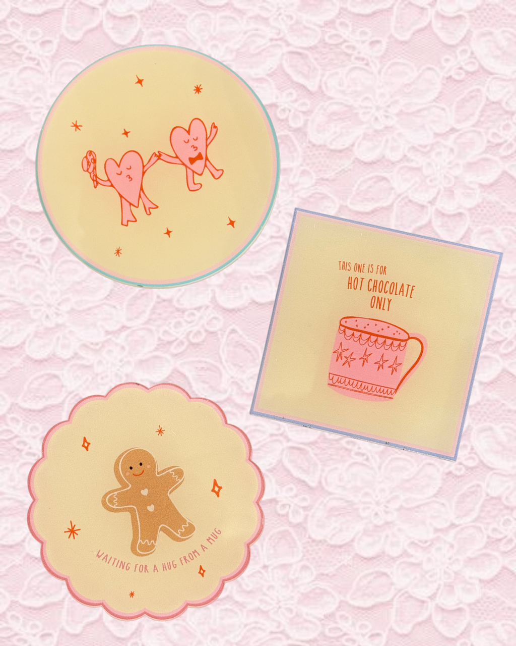 pretty warm coaster set