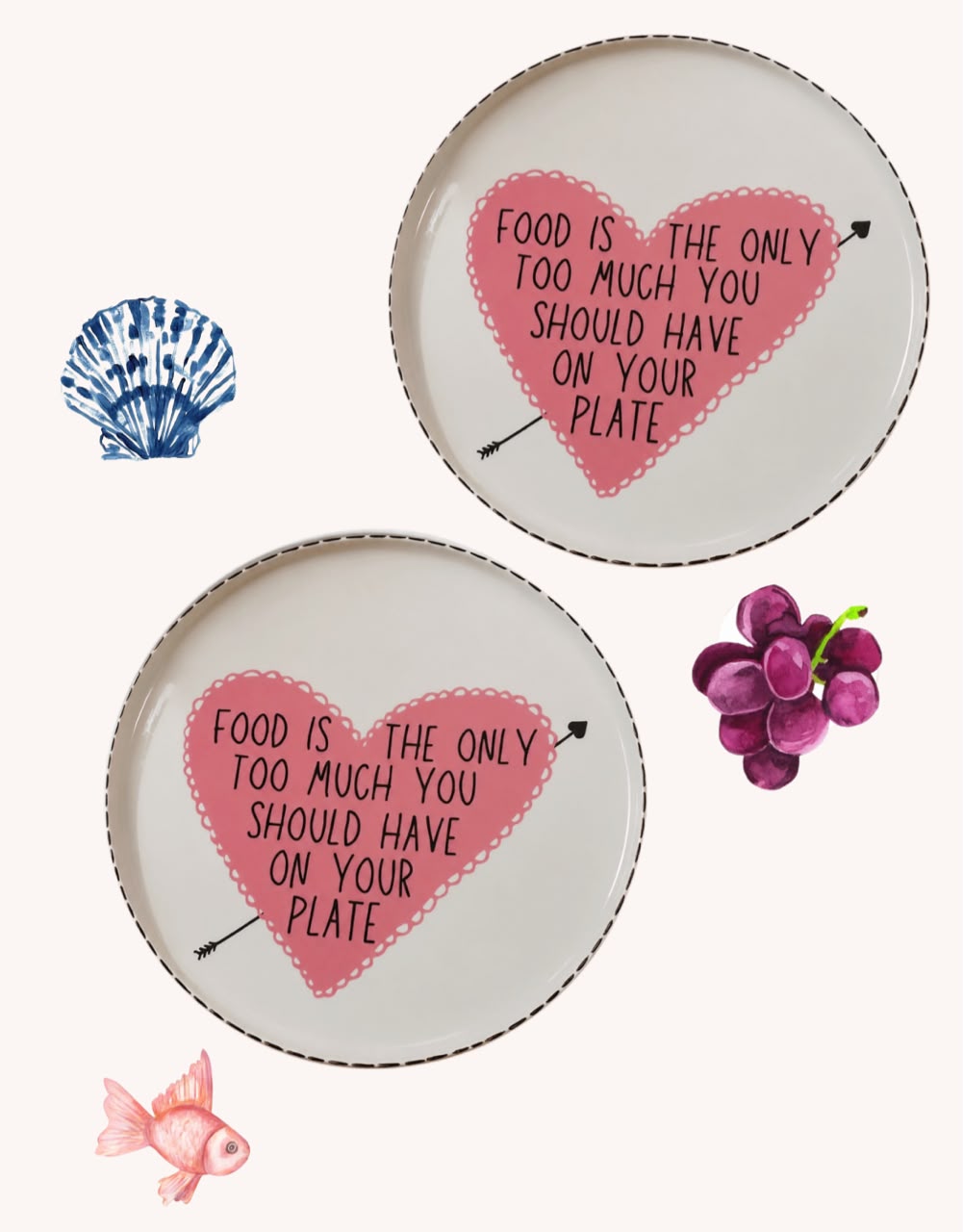 pretty too much plate