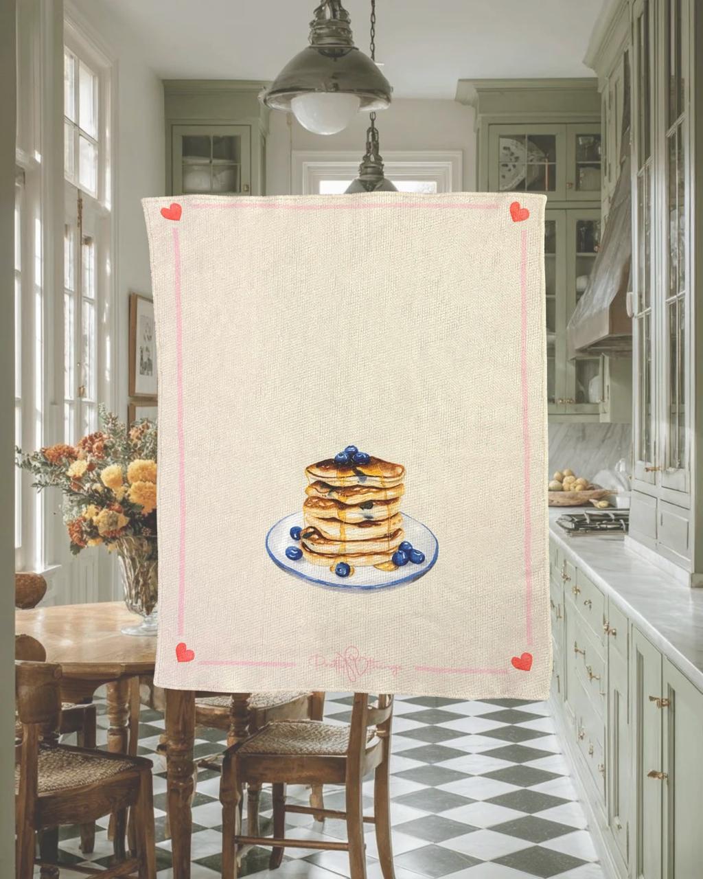 pretty blue kitchen towel set
