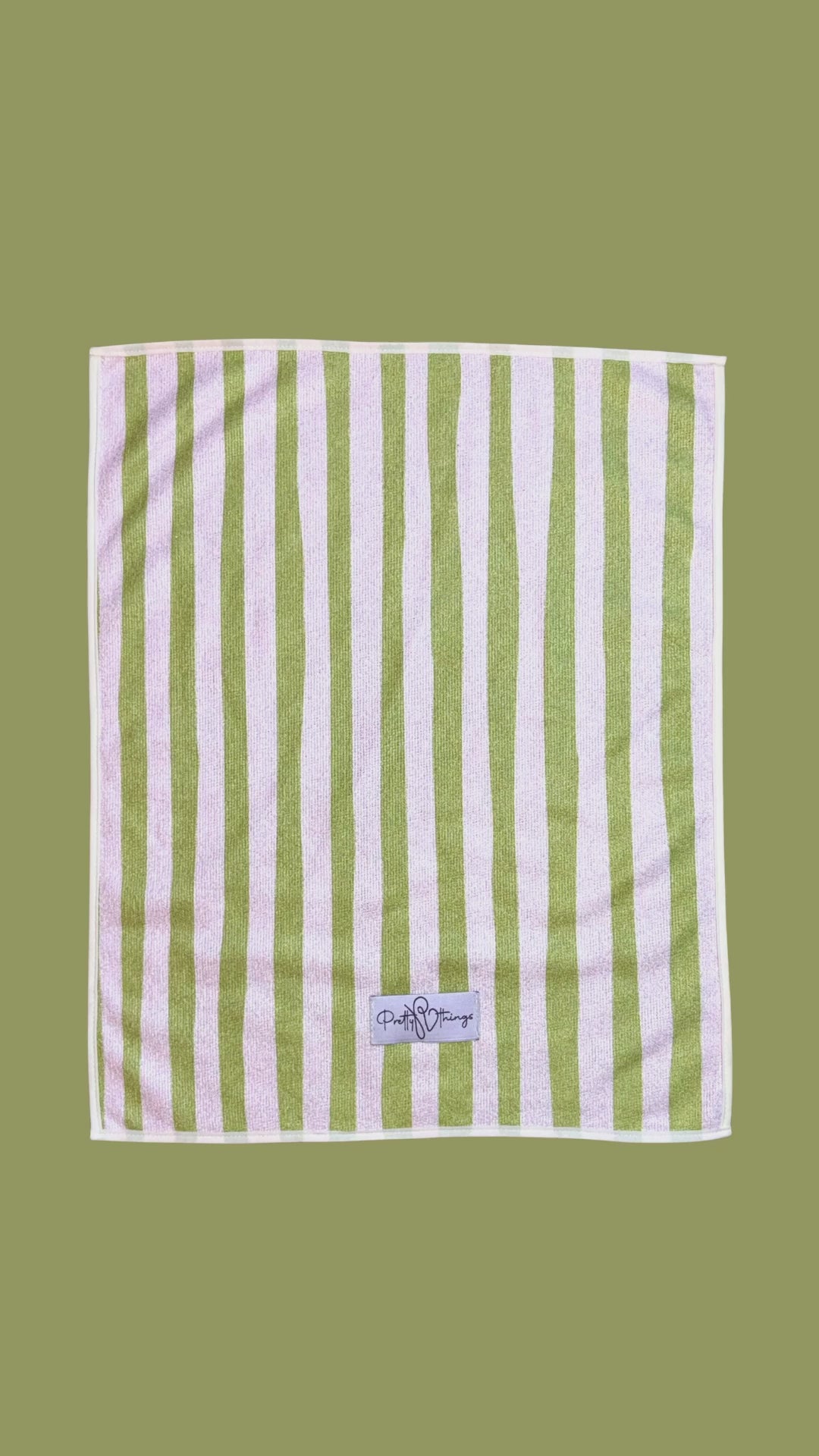 pretty striped kitchen towel set